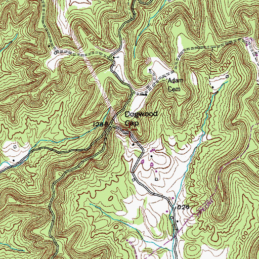 Topographic Map of Dogwood Gap School (historical), KY