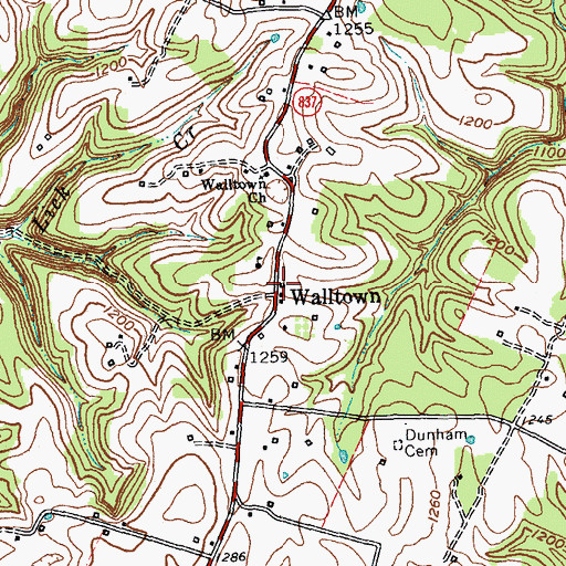 Topographic Map of Douglas Post Office (historical), KY