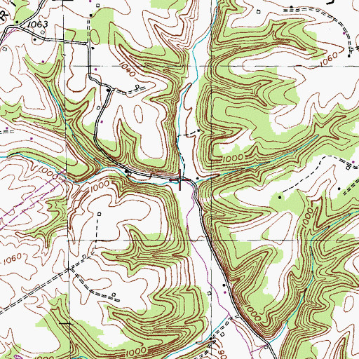 Topographic Map of Dove Post Office (historical), KY