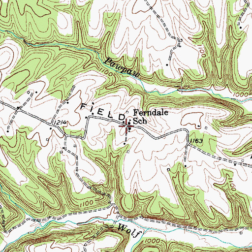Topographic Map of Ferndale (historical), KY