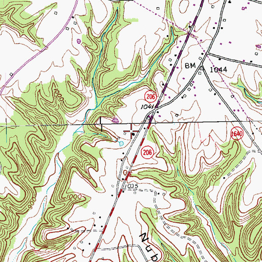 Topographic Map of Hatfield Cemetery, KY