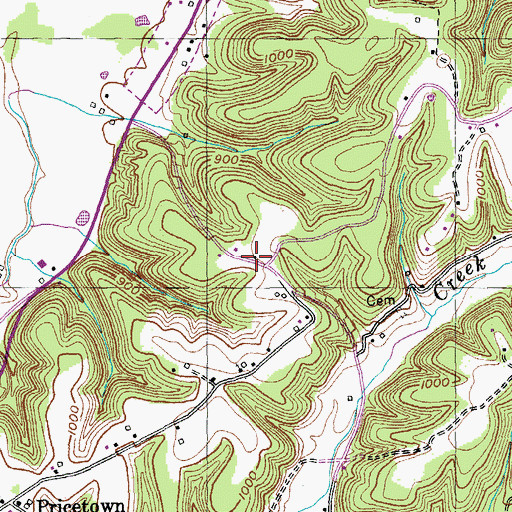 Topographic Map of Hilltop Church (historical), KY