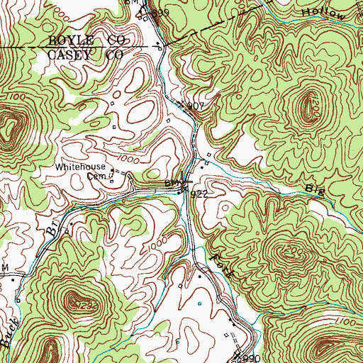Topographic Map of Irene Post Office (historical), KY