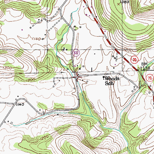 Topographic Map of Joyce Post Office (historical), KY