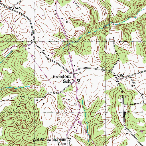 Topographic Map of Judd Post Office (historical), KY