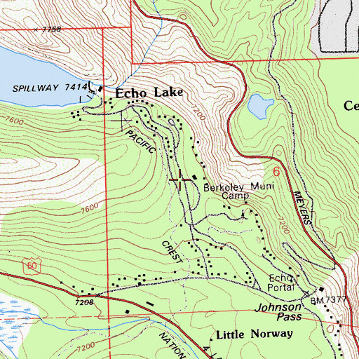 Topographic Map of Berkeley Municipal Camp, CA