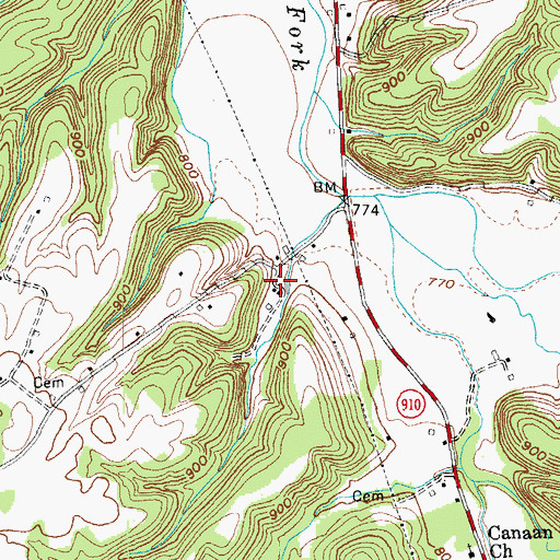 Topographic Map of McBeth Elementary School (historical), KY