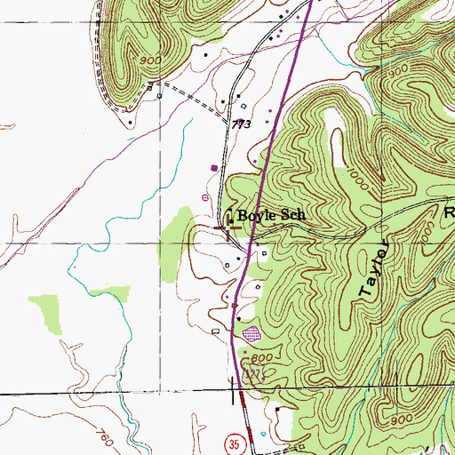 Topographic Map of Murphy Family Cemetery, KY