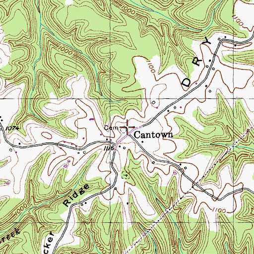 Topographic Map of Oak Grove Church of Christ (historical), KY