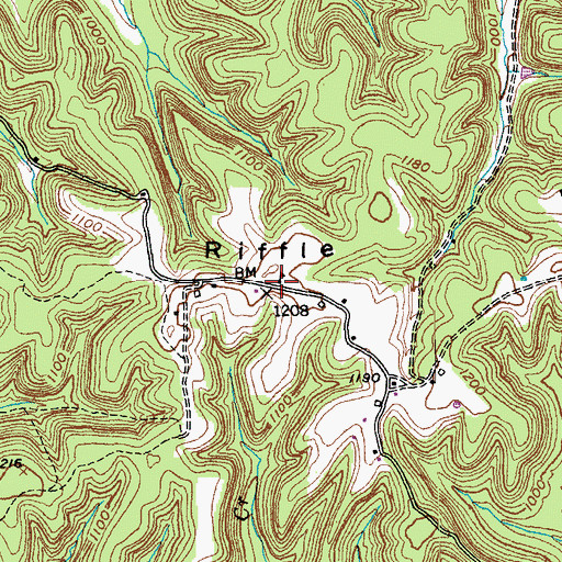 Topographic Map of Patsy Riffe School (historical), KY