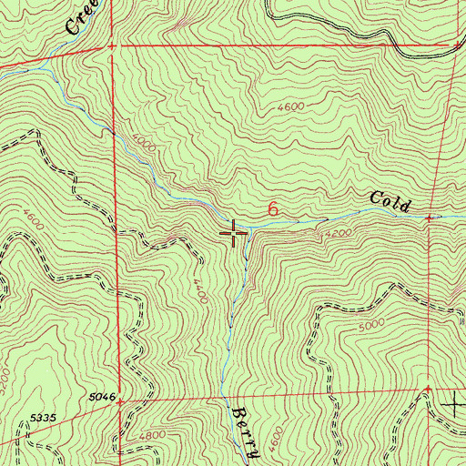 Topographic Map of Berry Creek, CA