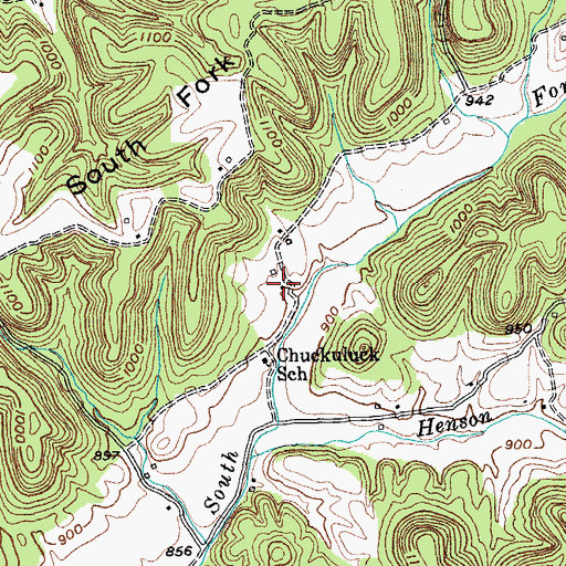 Topographic Map of Roberts Cemetery, KY