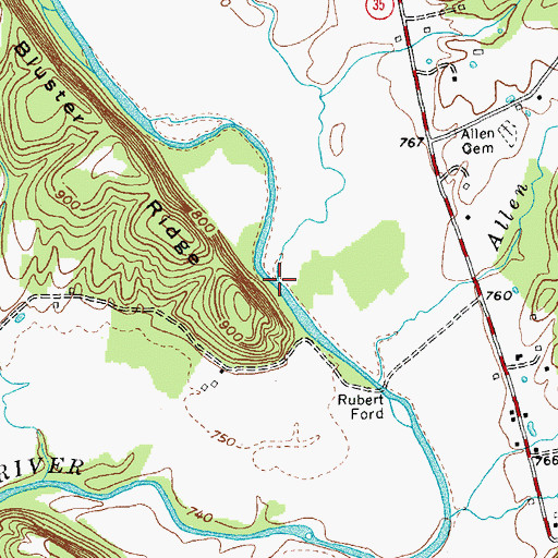Topographic Map of Scotts Creek, KY