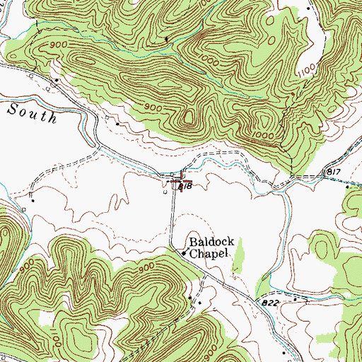Topographic Map of Turkey Creek Elementary School (historical), KY