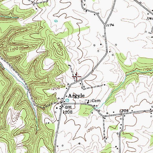 Topographic Map of Valley Oak School (historical), KY