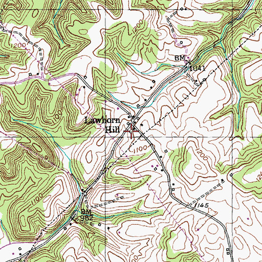 Topographic Map of Vinson Post Office (historical), KY