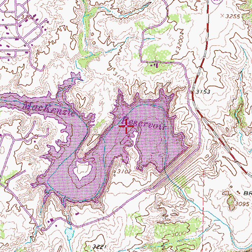 Topographic Map of Mackenzie Reservoir, TX