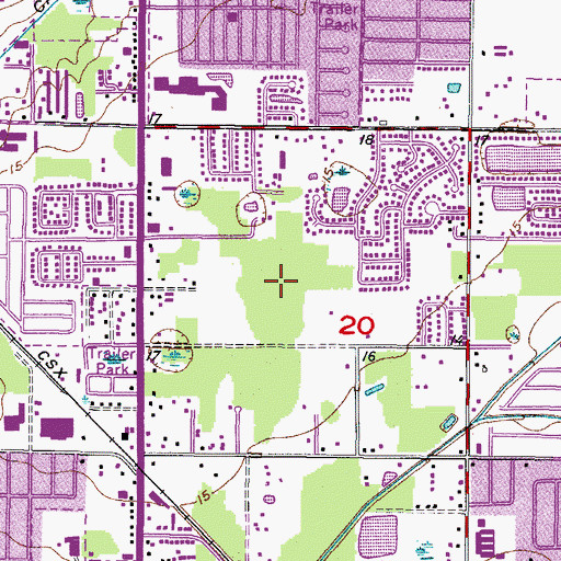 Topographic Map of Forbes Recreation Center, FL