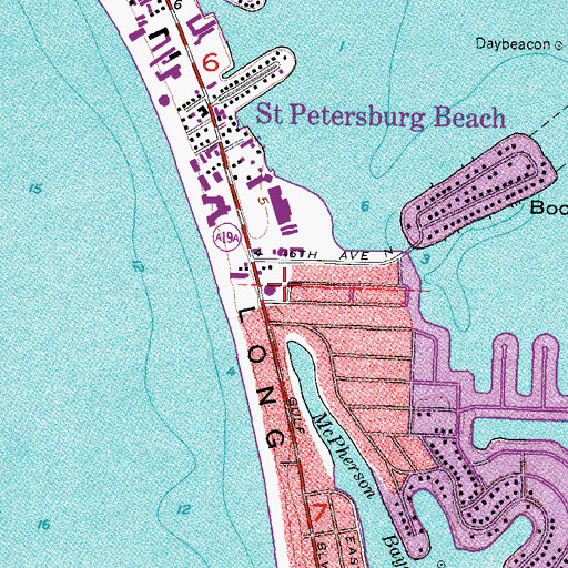 Topographic Map of Lido Park, FL