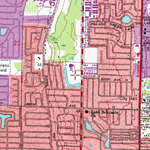 Topographic Map of Holland G Mangum Recreation Complex, FL