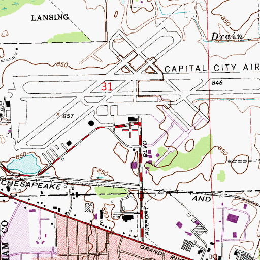 Topographic Map of Philip Orin Parmelee Historical Marker, MI