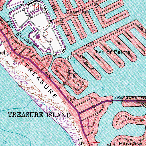Topographic Map of Triangle Park, FL