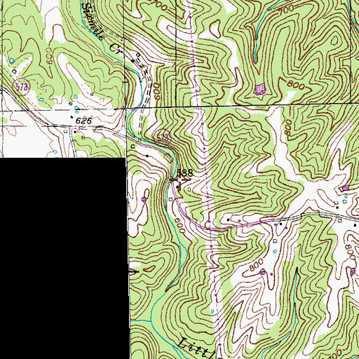 Topographic Map of Adamsville (historical), KY