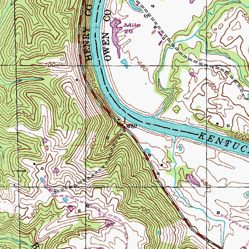 Topographic Map of Bar Post Office (historical), KY