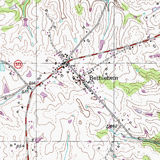 Topographic Map of Bethlehem School (historical), KY