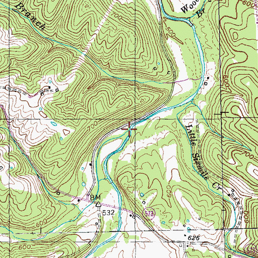 Topographic Map of Blackwell Post Office (historical), KY