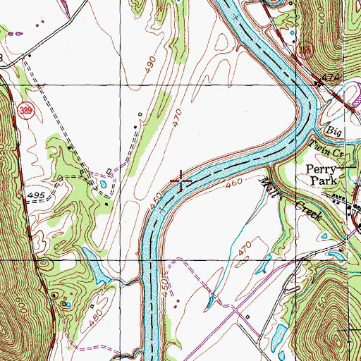 Topographic Map of Boulwares Landing (historical), KY