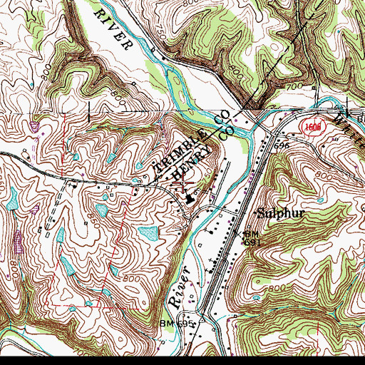 Topographic Map of Briar Crook School (historical), KY