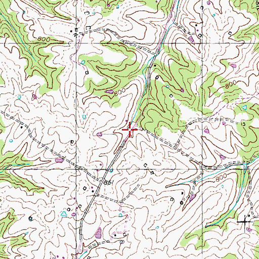 Topographic Map of Cureton School (historical), KY
