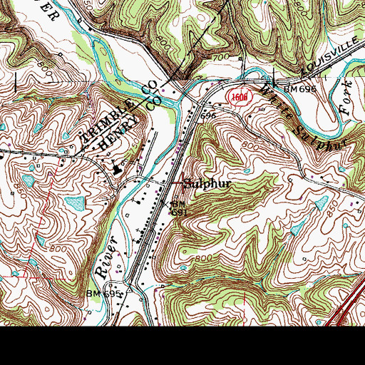 Topographic Map of Fairmount College (historical), KY