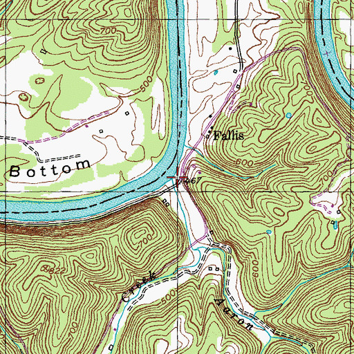 Topographic Map of Fallis Post Office (historical), KY