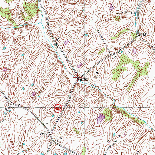 Topographic Map of Hillsboro School (historical), KY