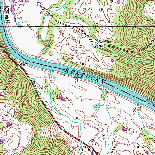 Topographic Map of Lead Mine Landing (historical), KY