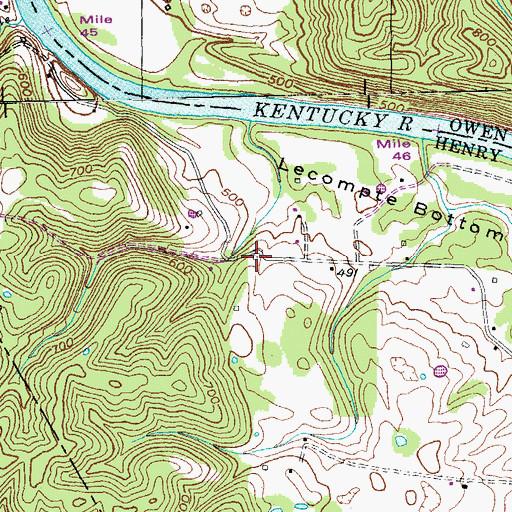 Topographic Map of Lecompte Bottom School (historical), KY