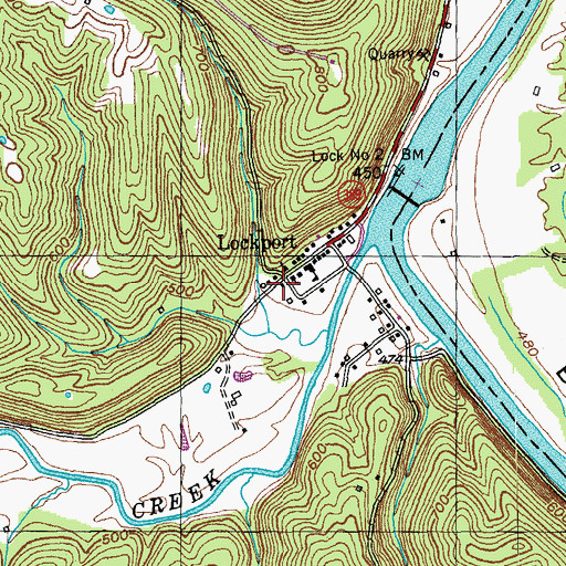 Topographic Map of Lockport Post Office (historical), KY