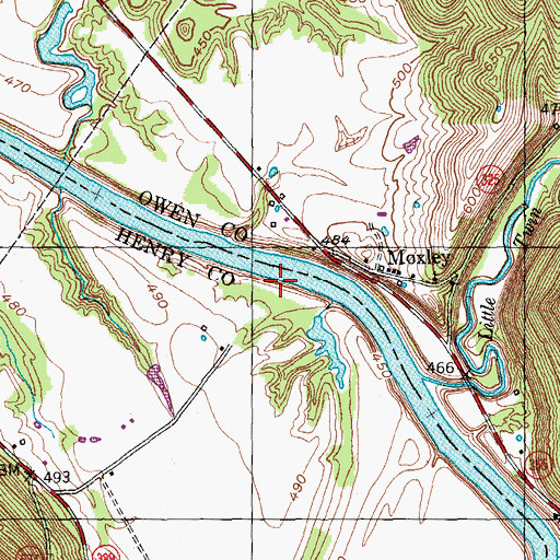 Topographic Map of Marion Ferry (historical), KY