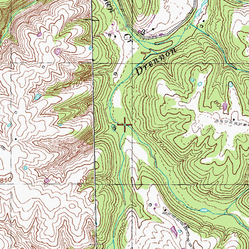 Topographic Map of McElwain Creek, KY