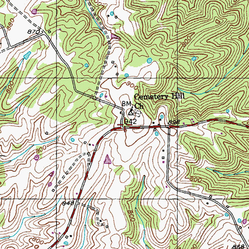 Topographic Map of Noe Post Office (historical), KY