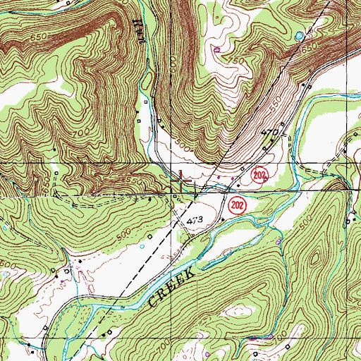 Topographic Map of School Number Fifty-Eight (historical), KY