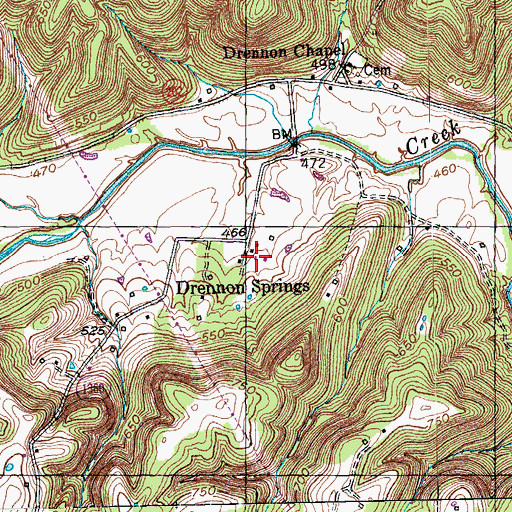 Topographic Map of Western Military Institute (historical), KY