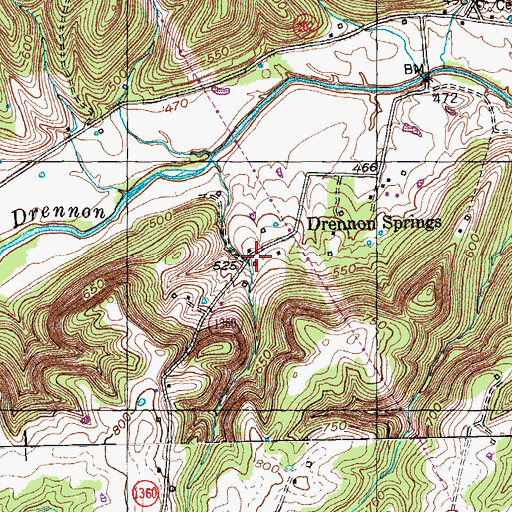 Topographic Map of White Sulphur Spring (historical), KY