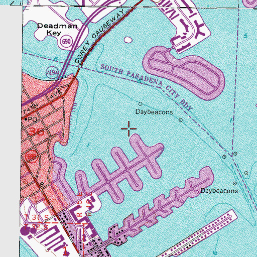 Topographic Map of Fourteenth Avenue Mini Park, FL