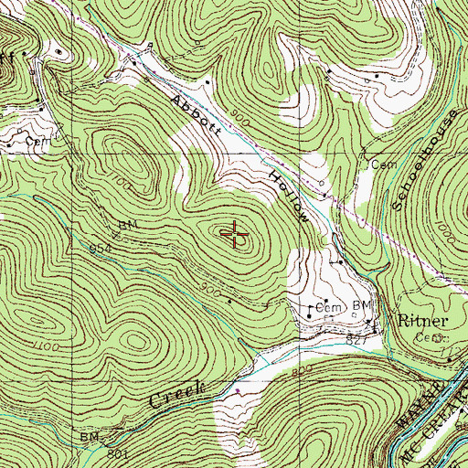 Topographic Map of The Gran Abbott Hill, KY