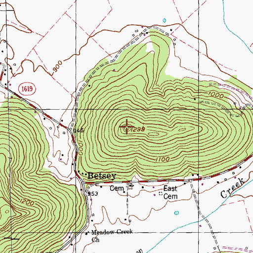 Topographic Map of The Pinnacle, KY