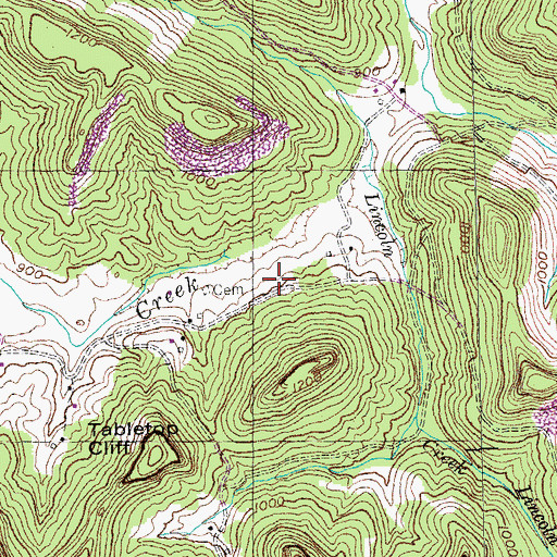 Topographic Map of Thomas Denney Cemetery, KY