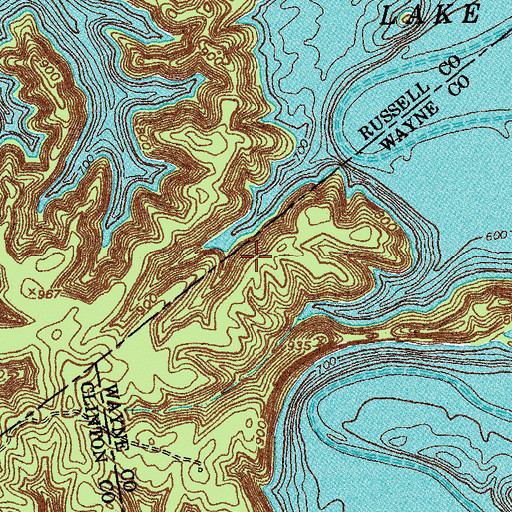 Topographic Map of Sulpher Spring Ridge, KY